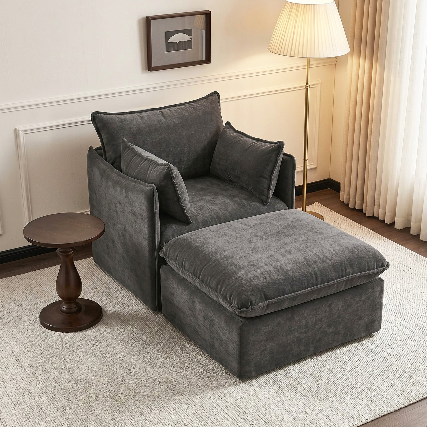 Anchor Accent Chair with Chaise Lounges