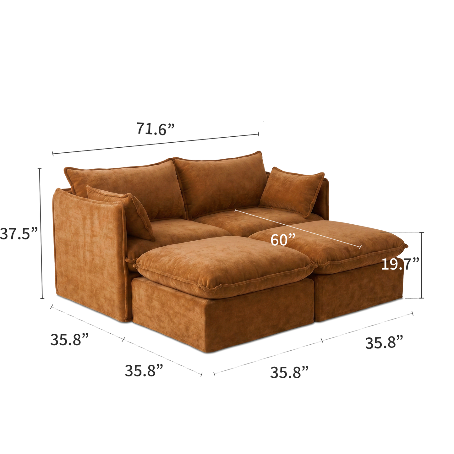 Anchor Loveseat Lounge Sofa