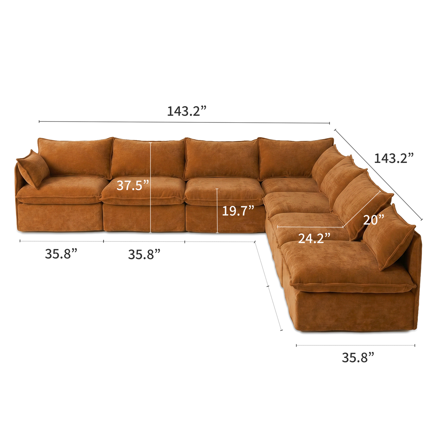 Anchor Hosting Chaise Sectional