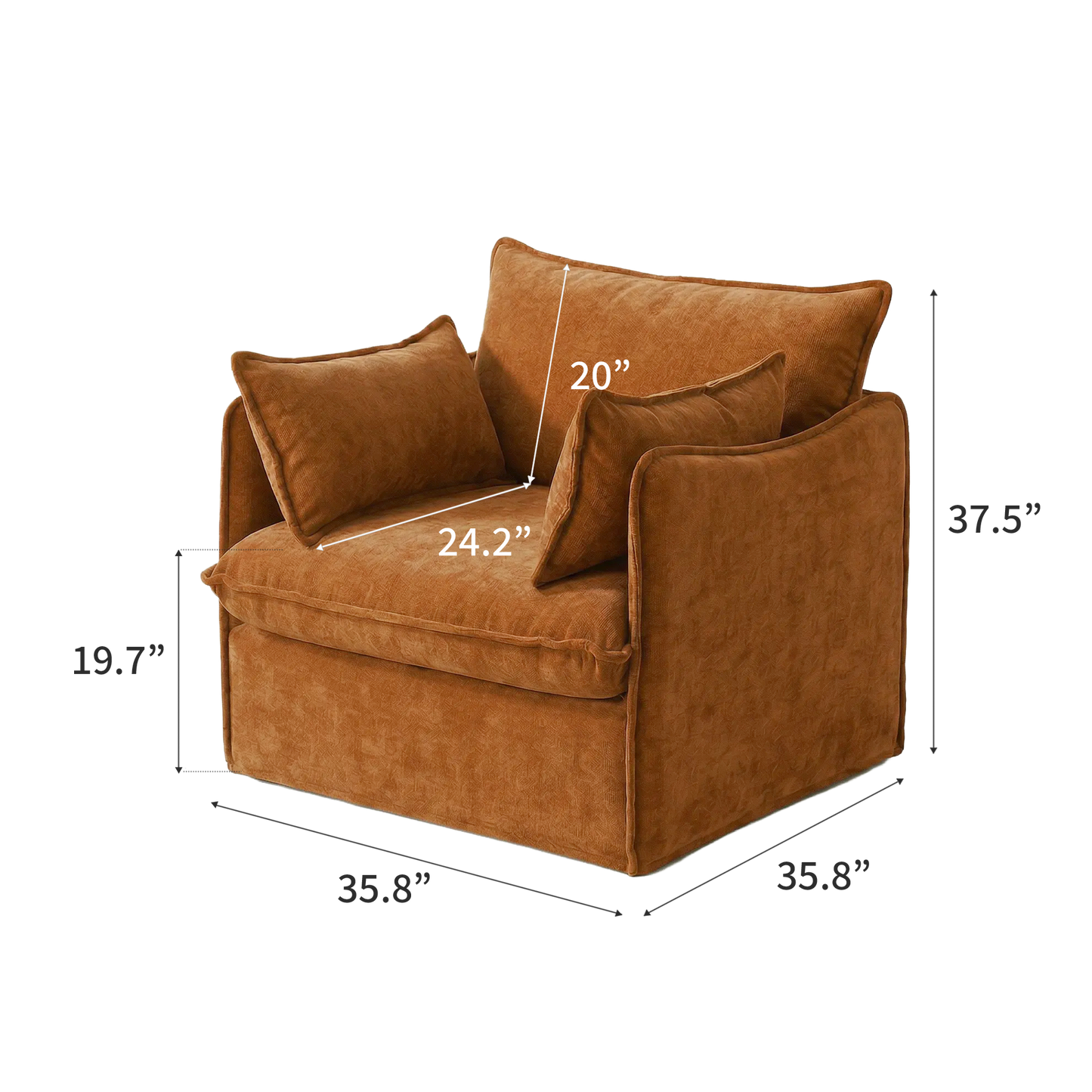 Anchor Accent Chair with Chaise Lounges