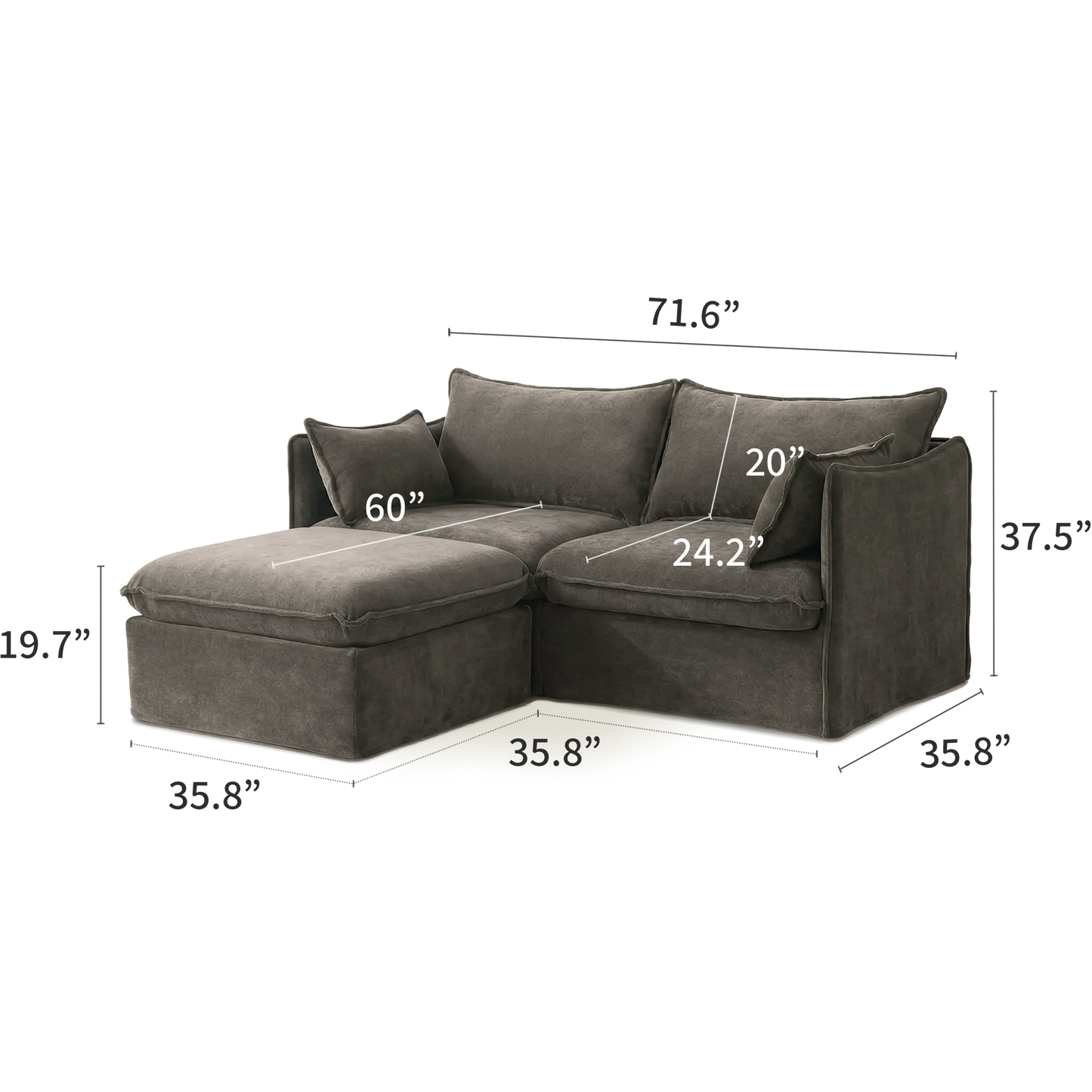 Anchor Loveseat Lounge Sofa