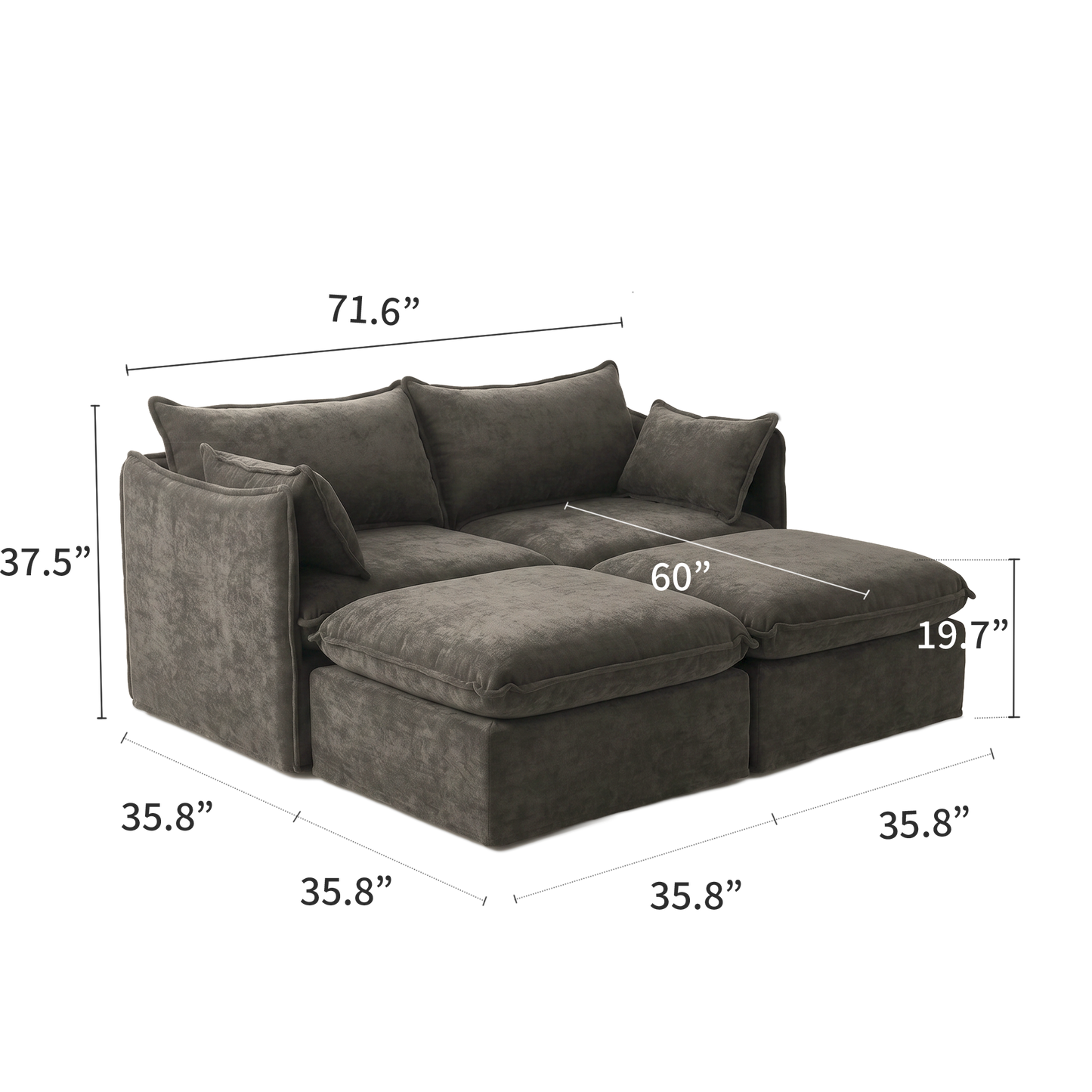 Anchor Loveseat Lounge Sofa