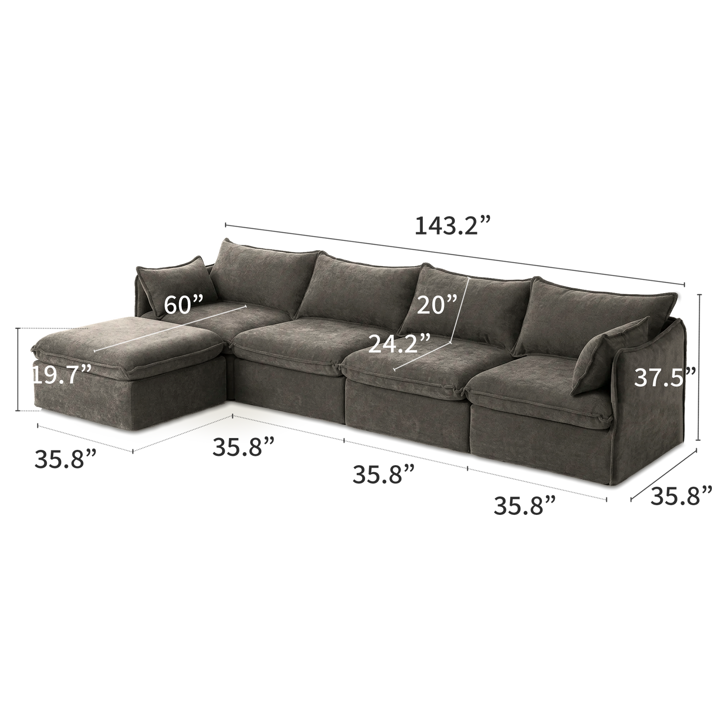 Anchor Family Chaise Sofa Sectional
