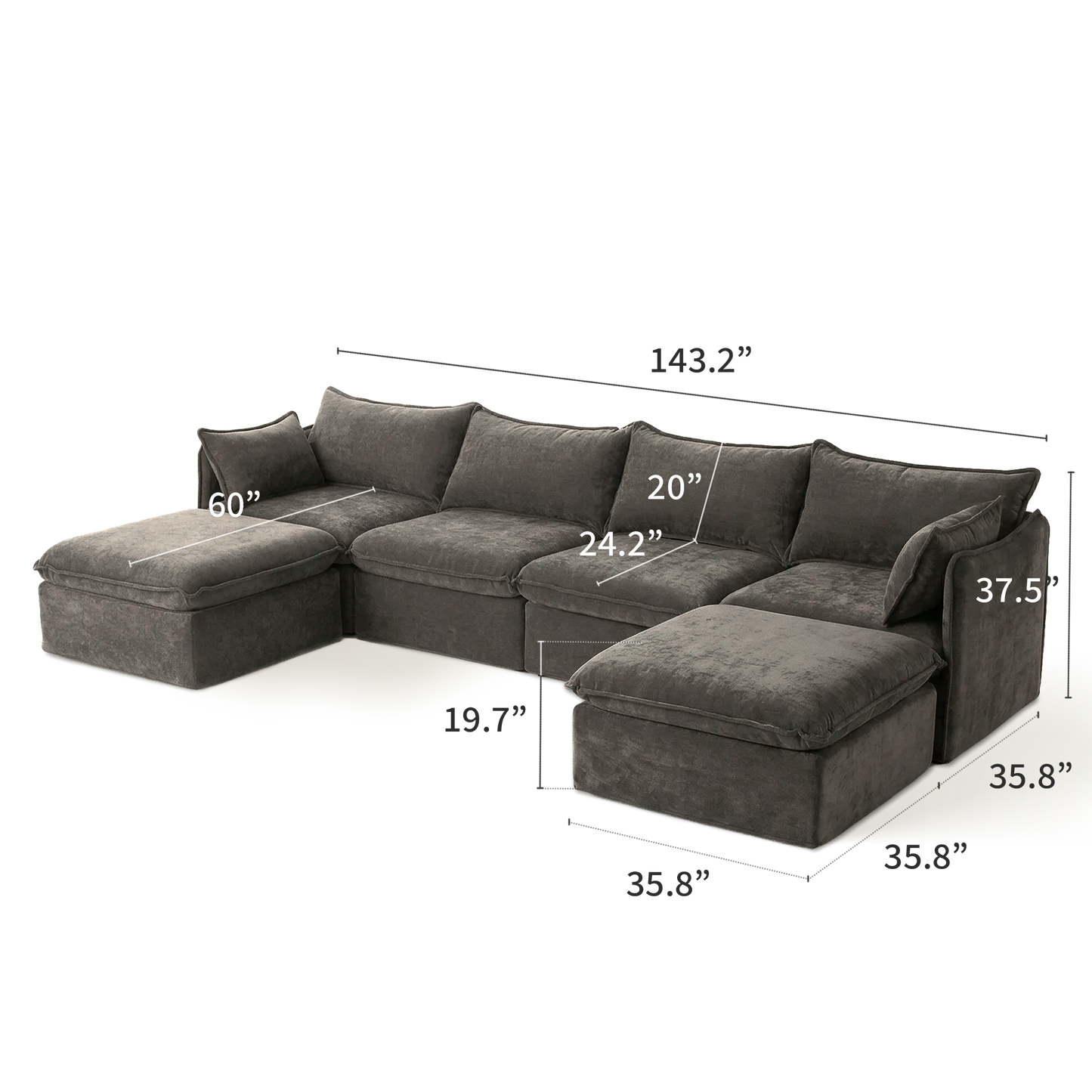 Anchor Family Chaise Sofa Sectional