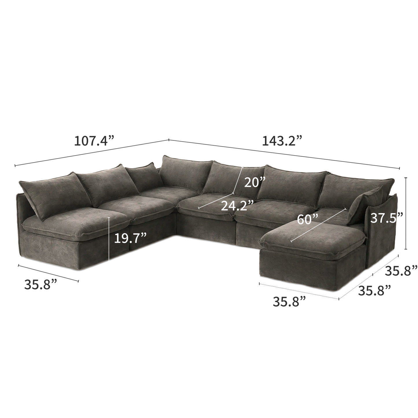 Anchor Nook Chaise Sectional