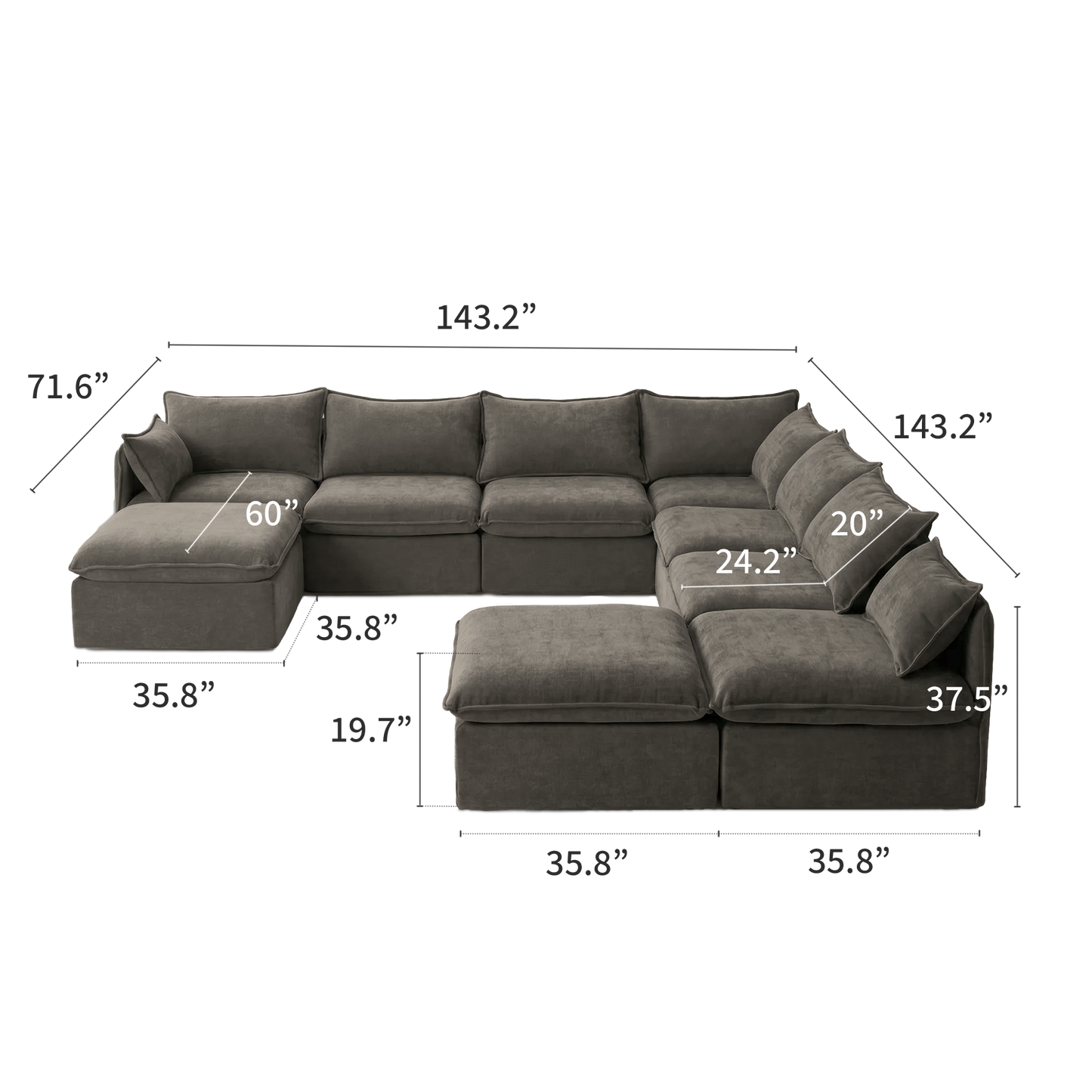 Anchor Hosting Chaise Sectional