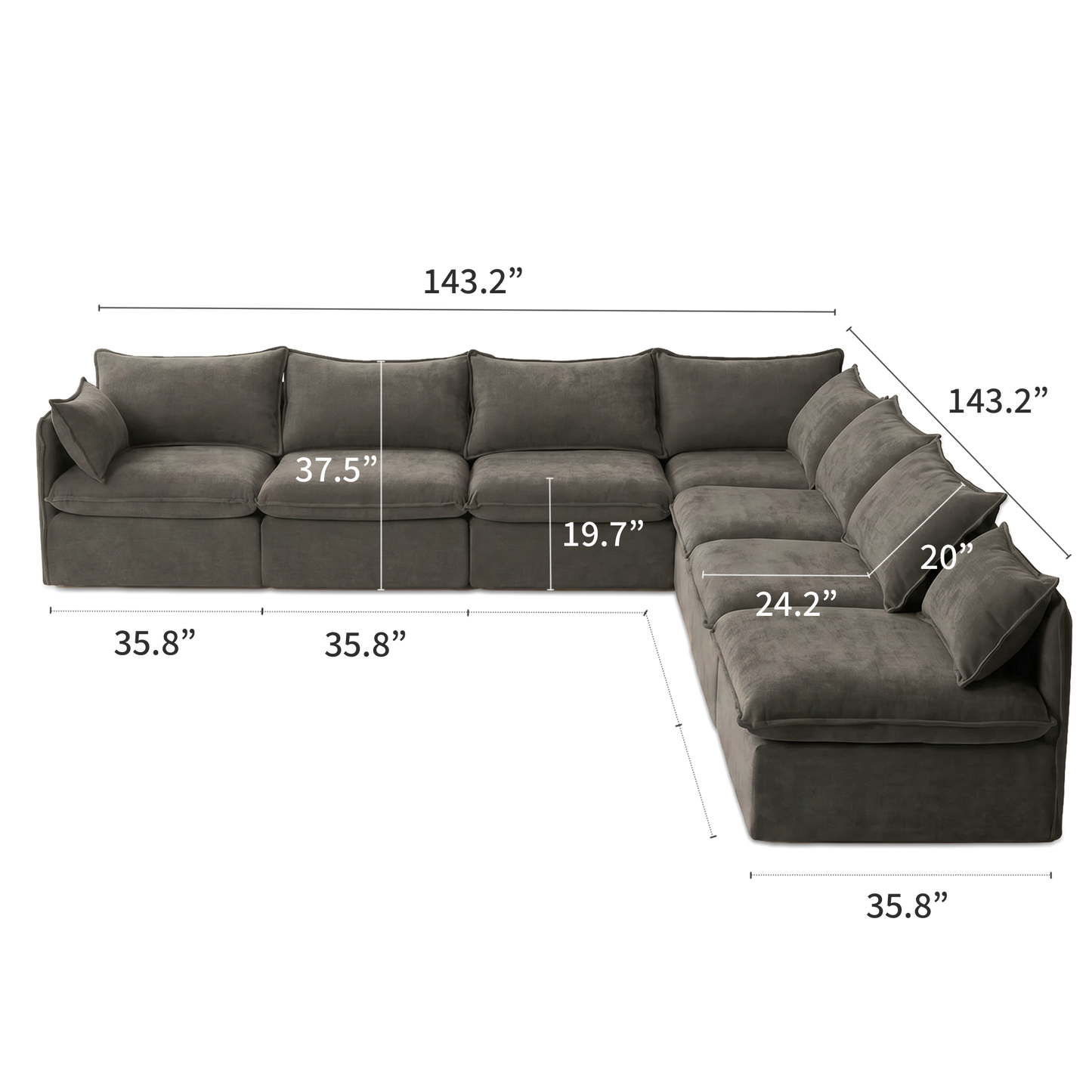 Anchor Hosting Chaise Sectional