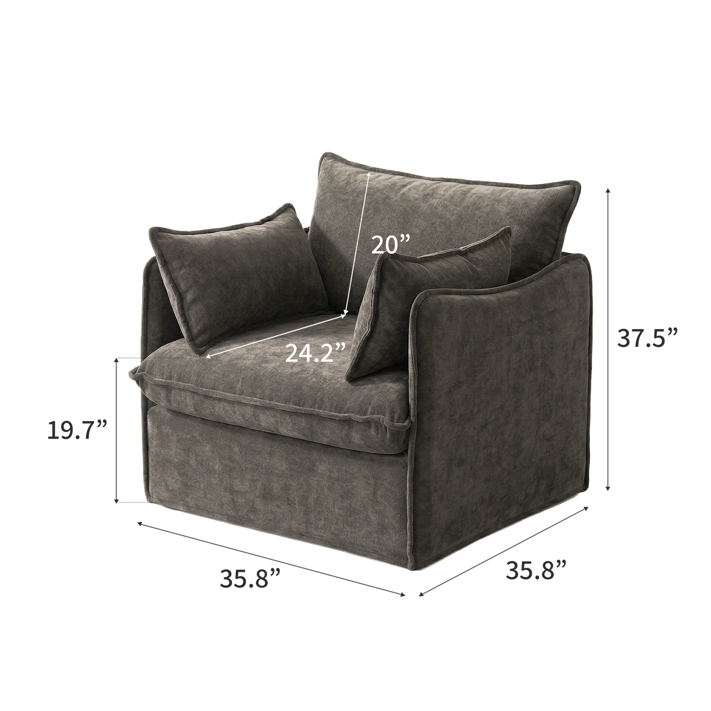Anchor Accent Chair with Chaise Lounges