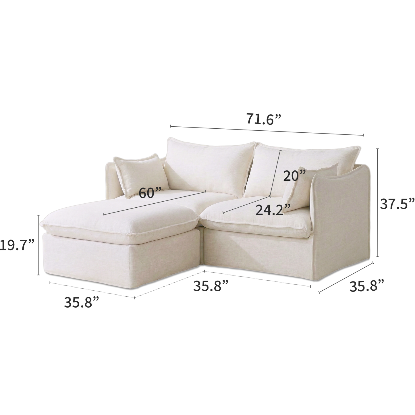 Anchor Loveseat Lounge Sofa