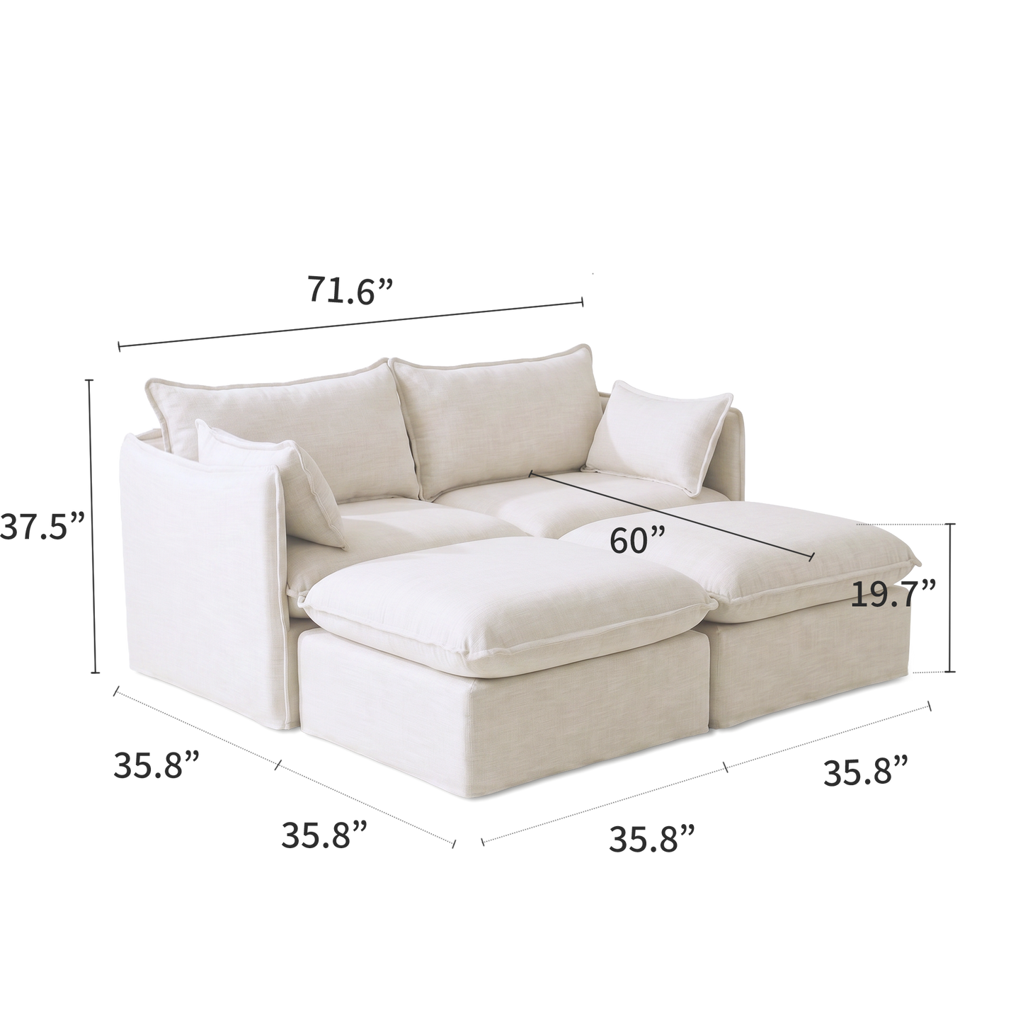 Anchor Loveseat Lounge Sofa