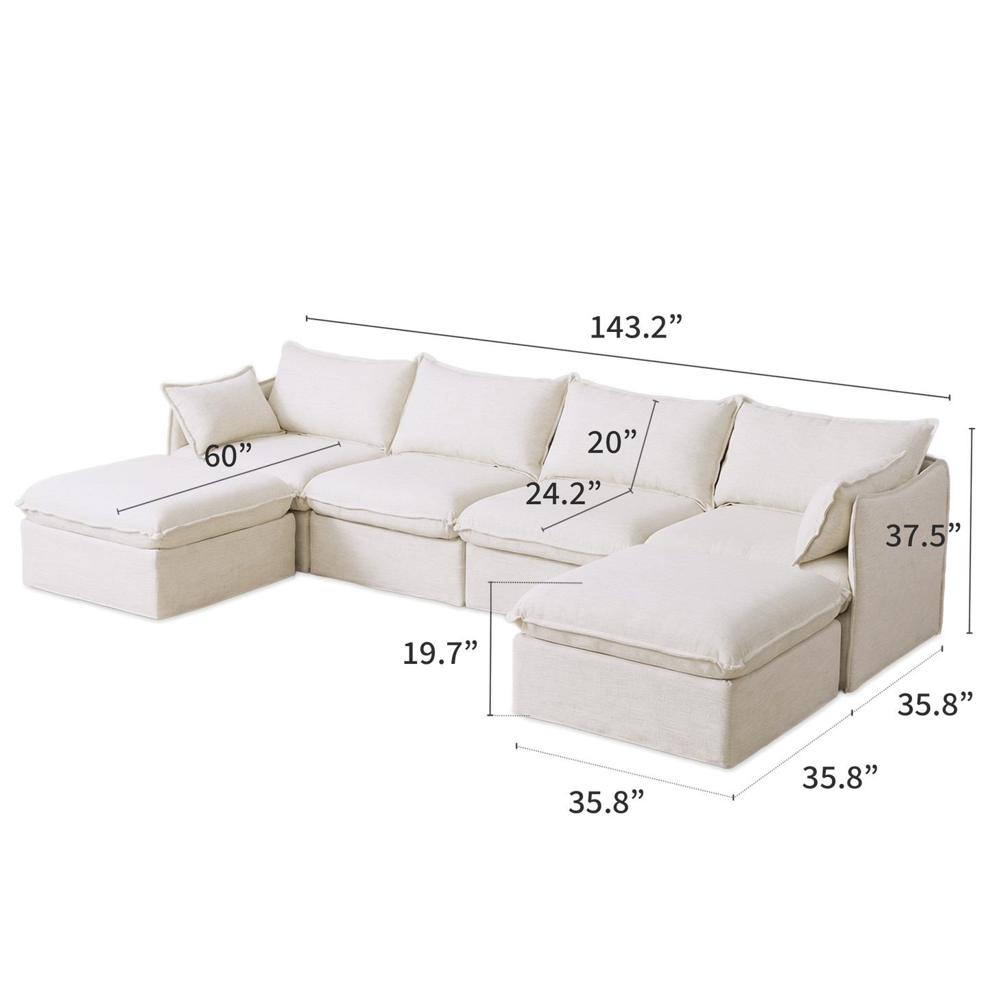 Anchor Family Chaise Sofa Sectional