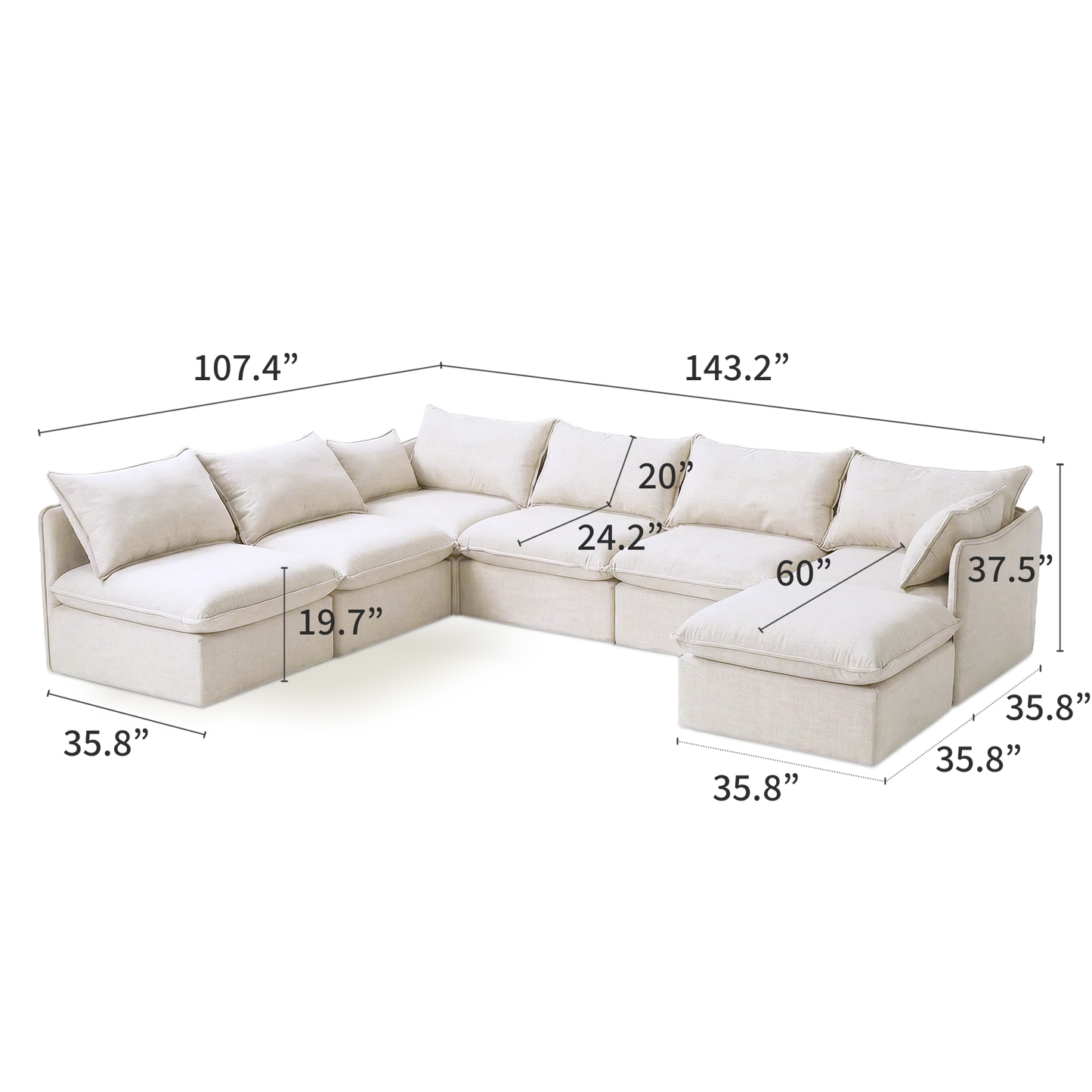 Anchor Nook Chaise Sectional