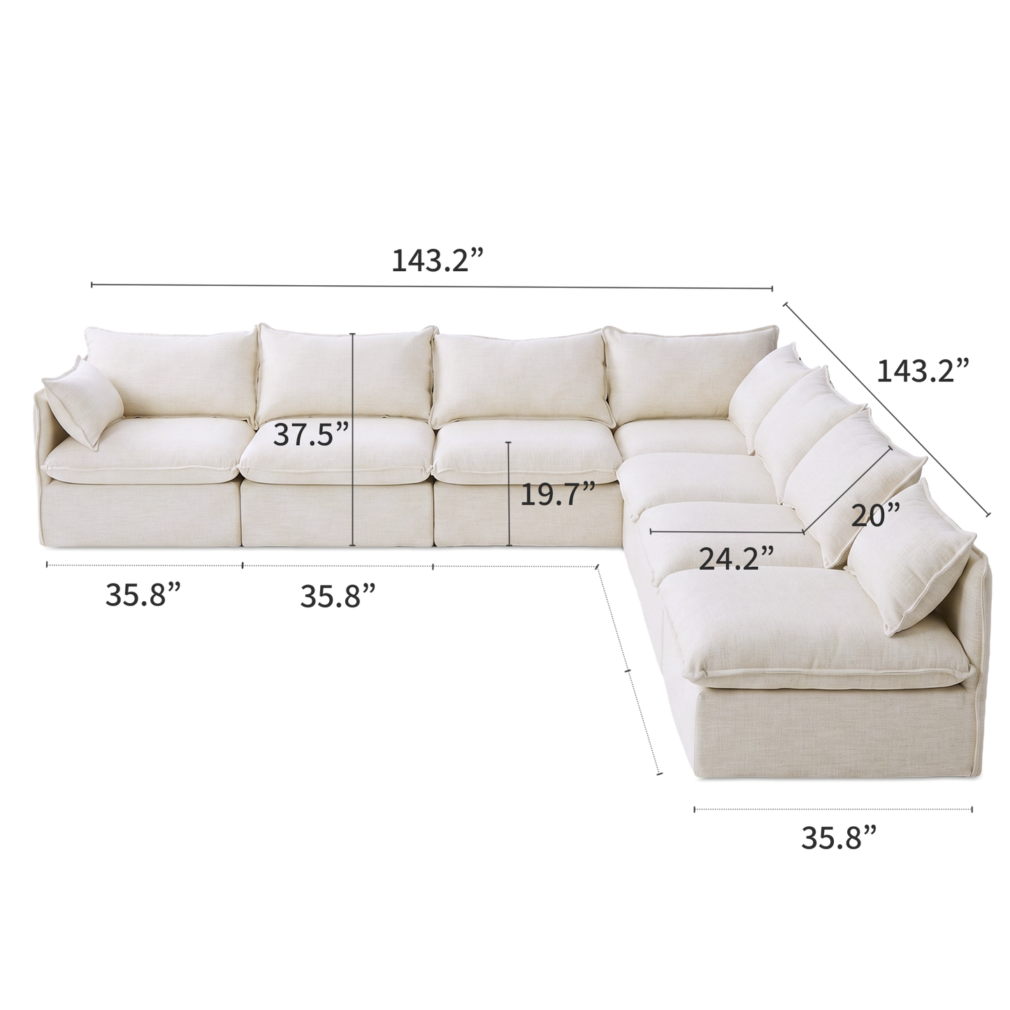Anchor Hosting Chaise Sectional