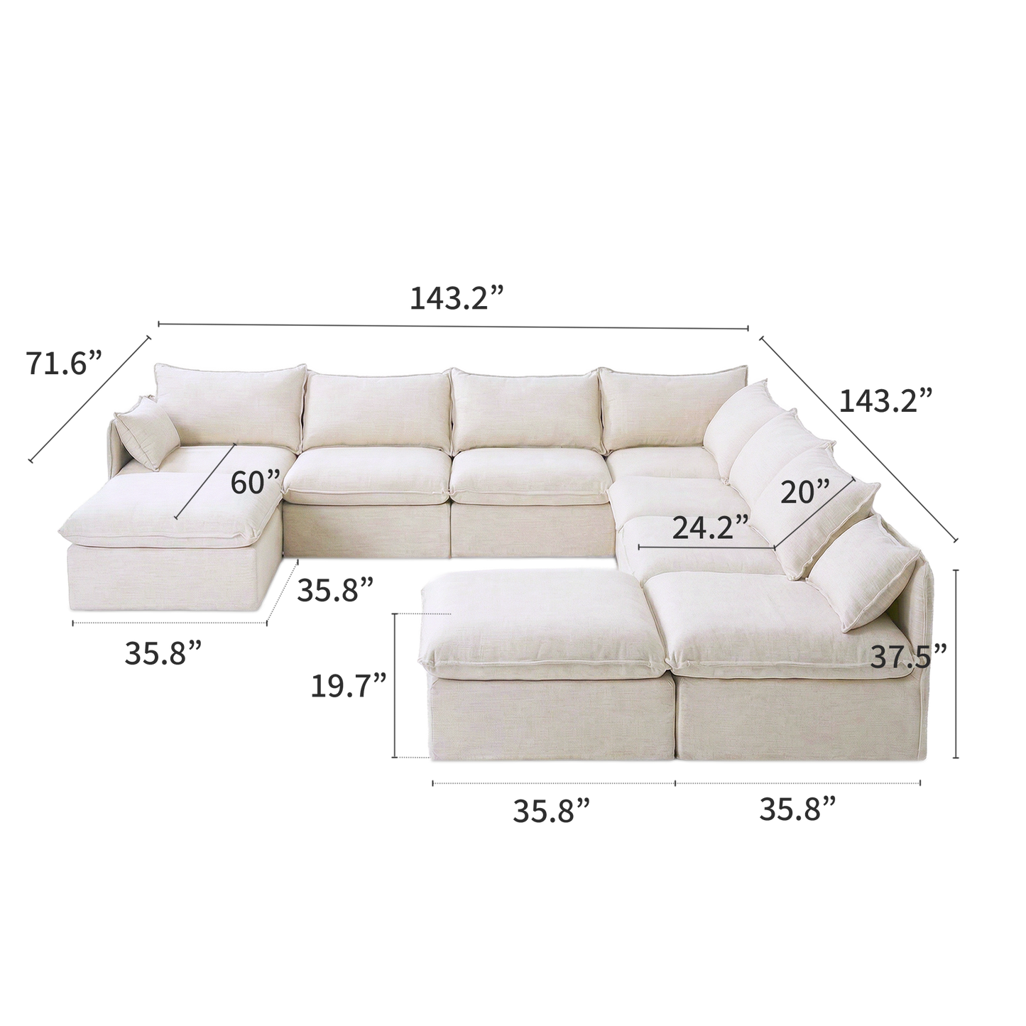 Anchor Hosting Chaise Sectional