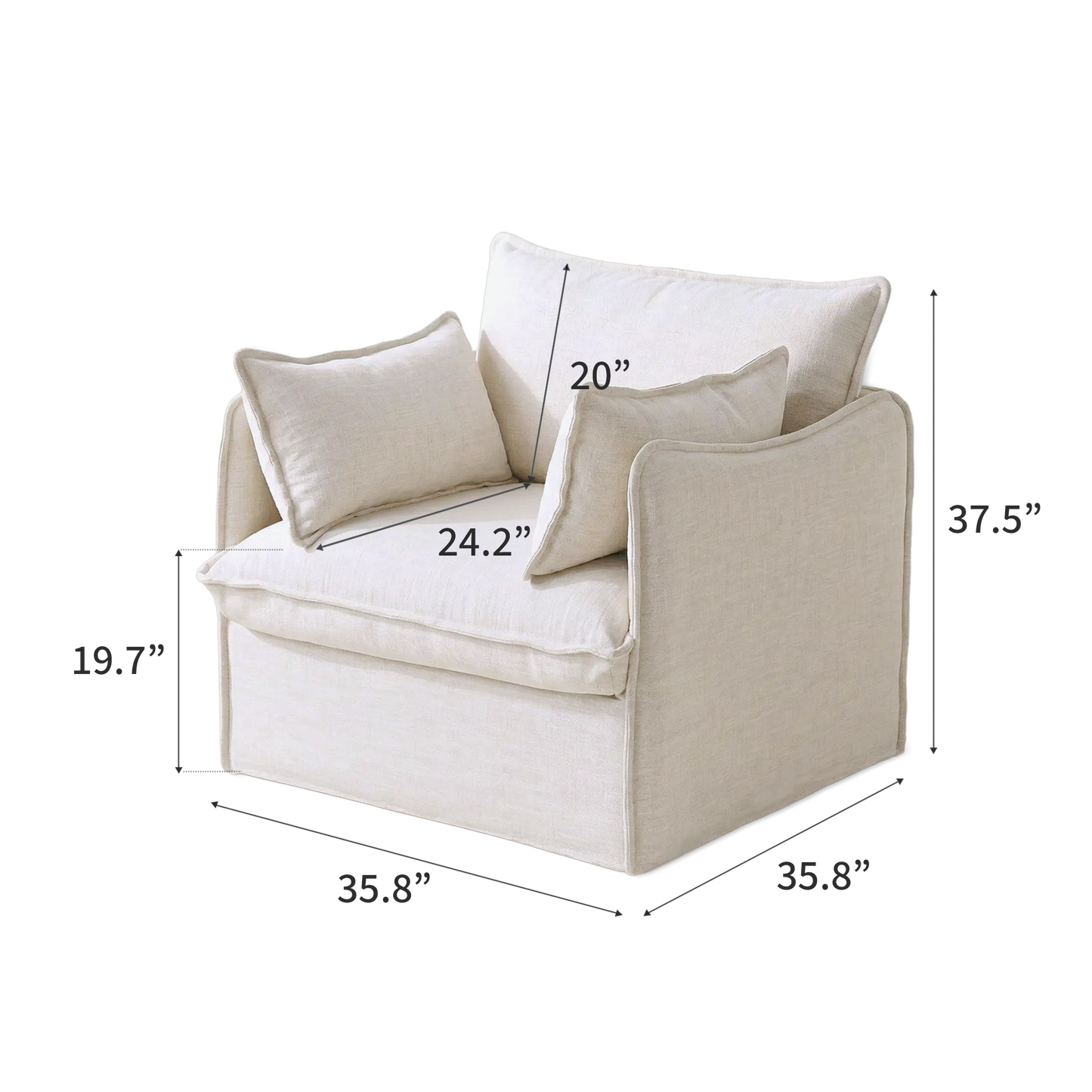 Anchor Accent Chair with Chaise Lounges