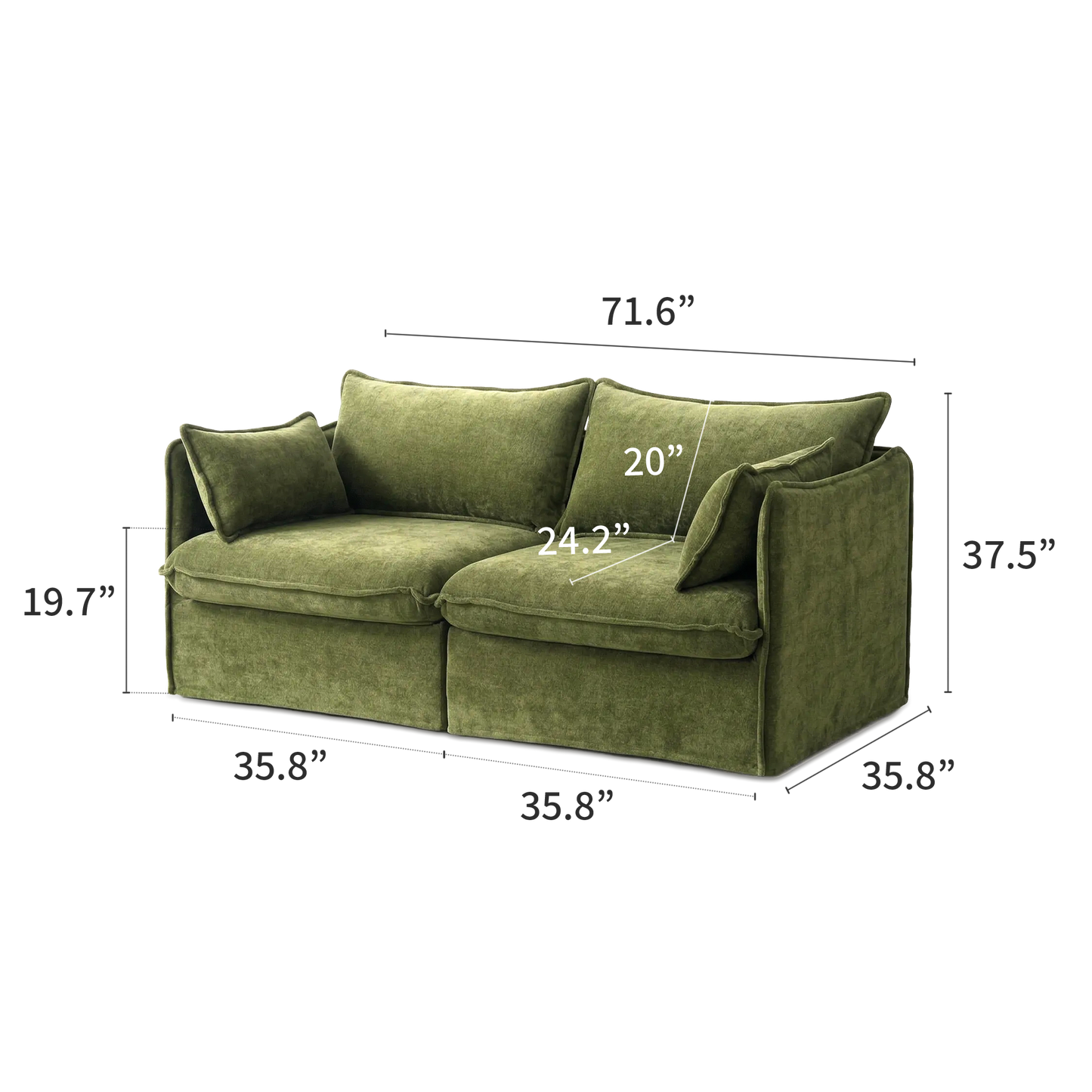 Anchor Loveseat Lounge Sofa