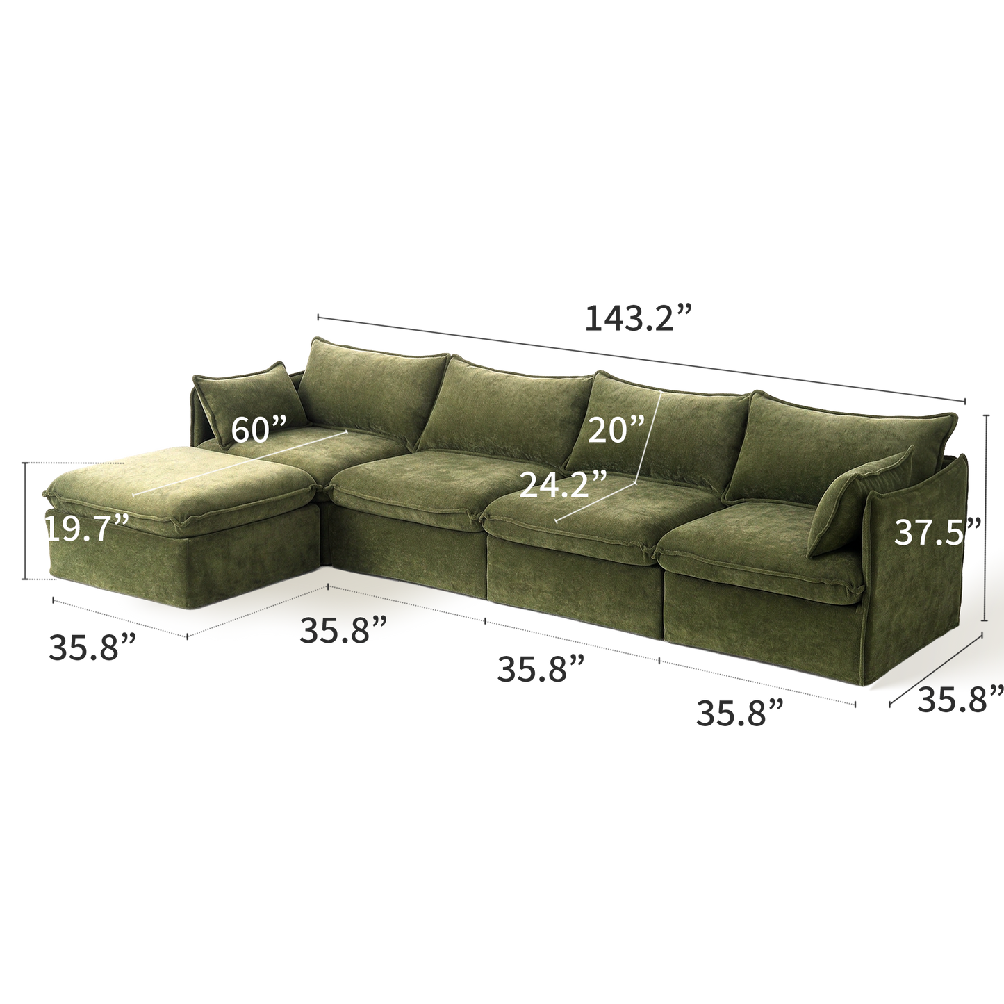 Anchor Family Chaise Sofa Sectional