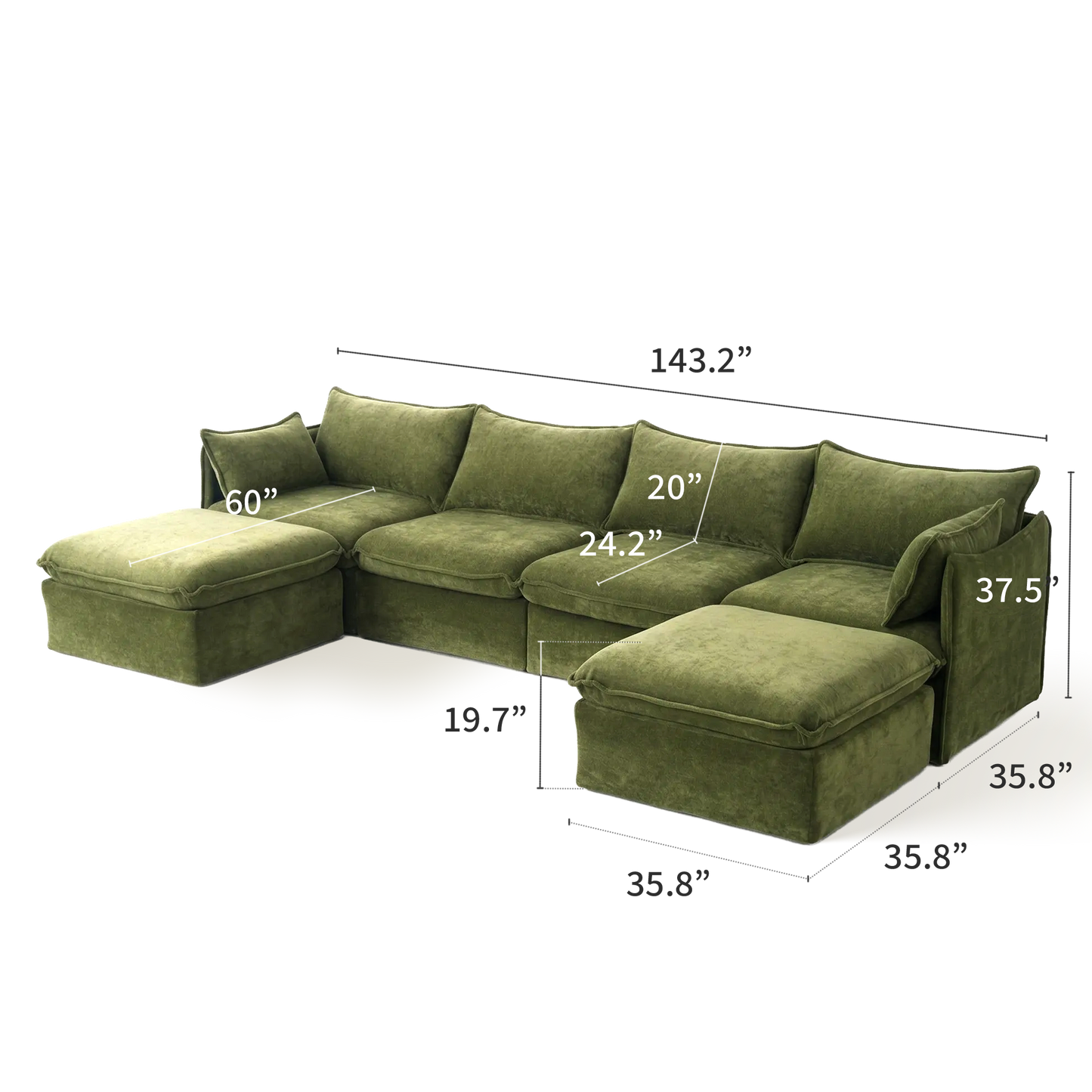 Anchor Family Chaise Sofa Sectional