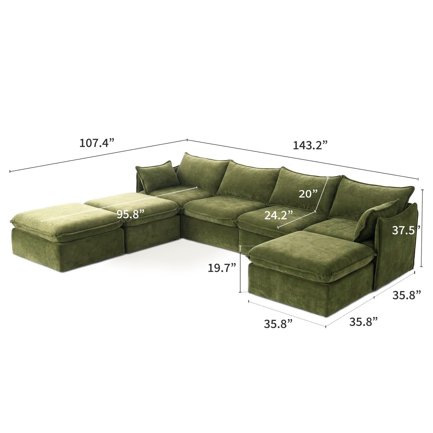Anchor Family Chaise Sofa Sectional