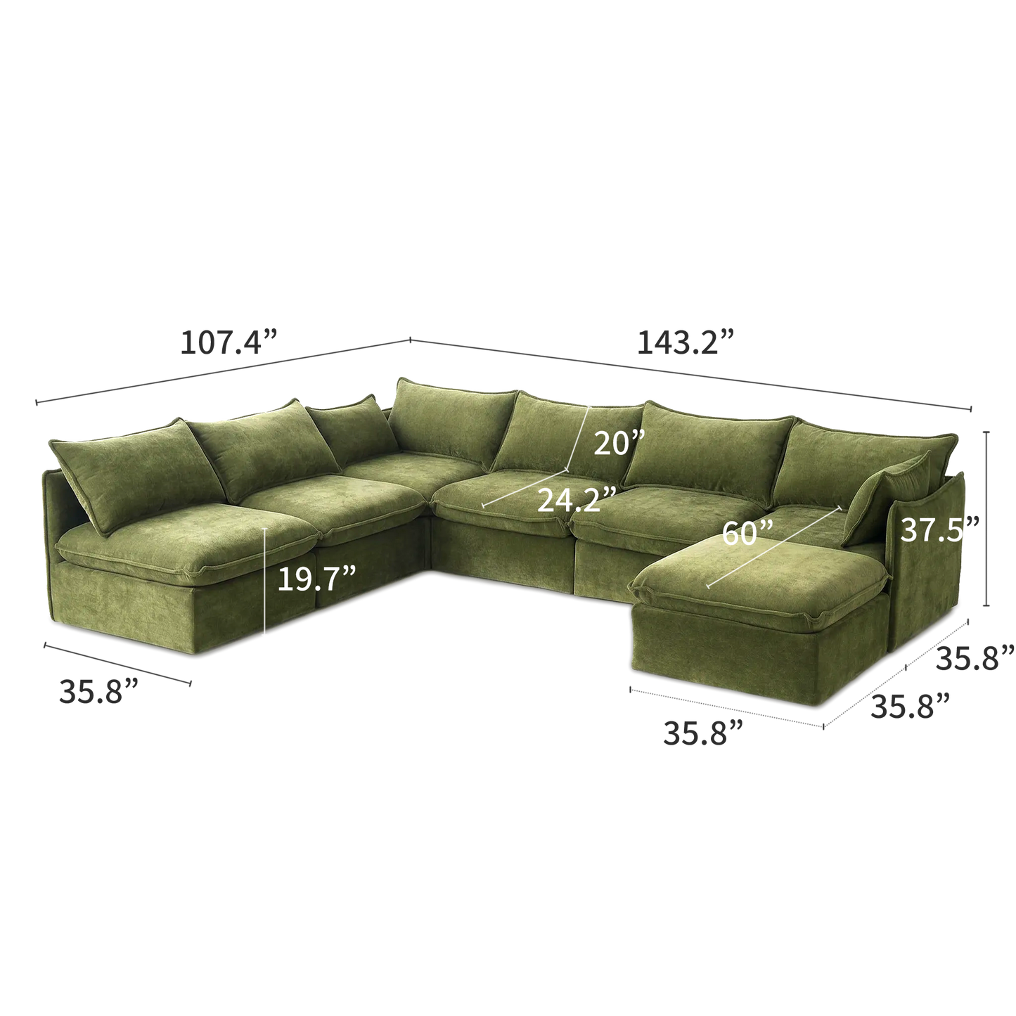 Anchor Nook Chaise Sectional