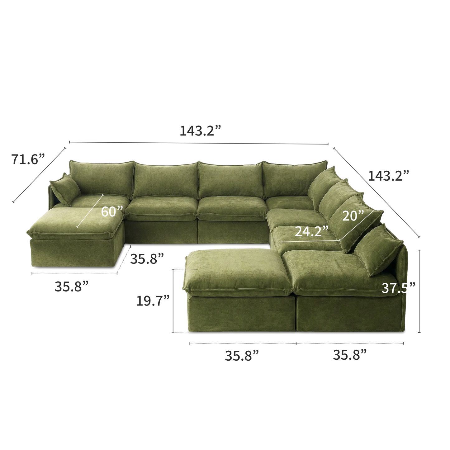 Anchor Hosting Chaise Sectional