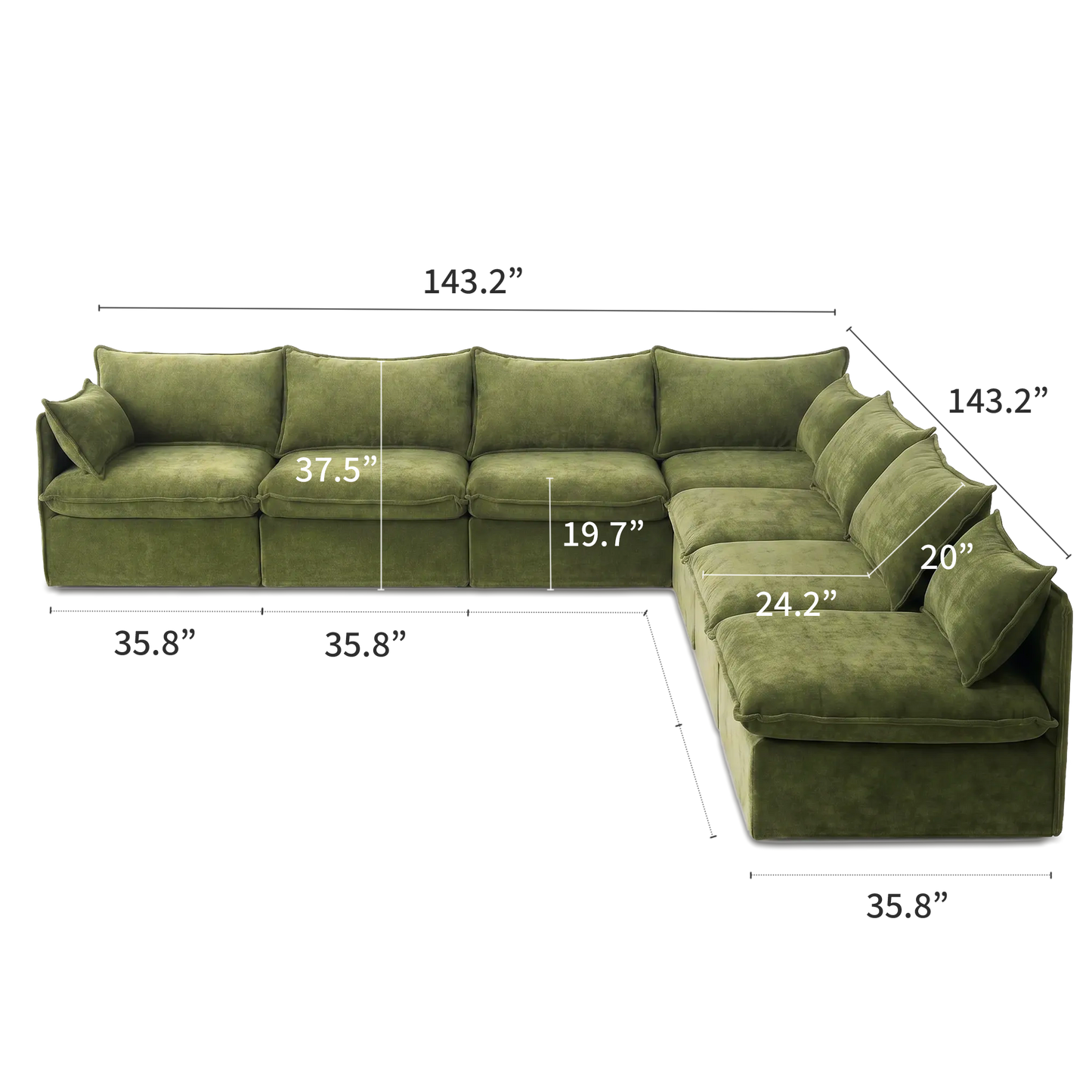 Anchor Hosting Chaise Sectional