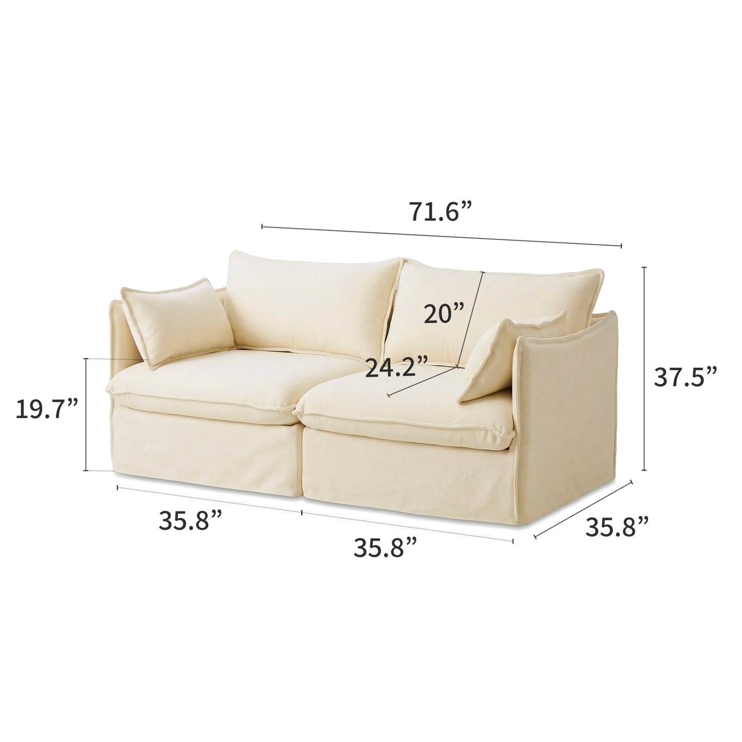Anchor Loveseat Lounge Sofa