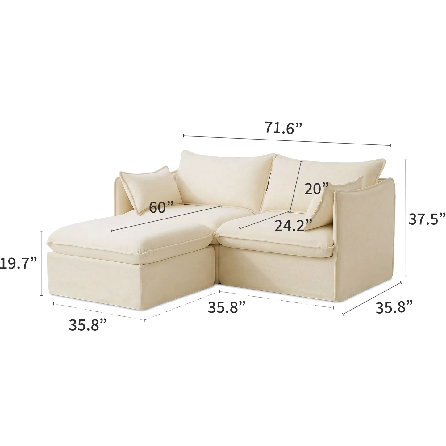 Anchor Loveseat Lounge Sofa
