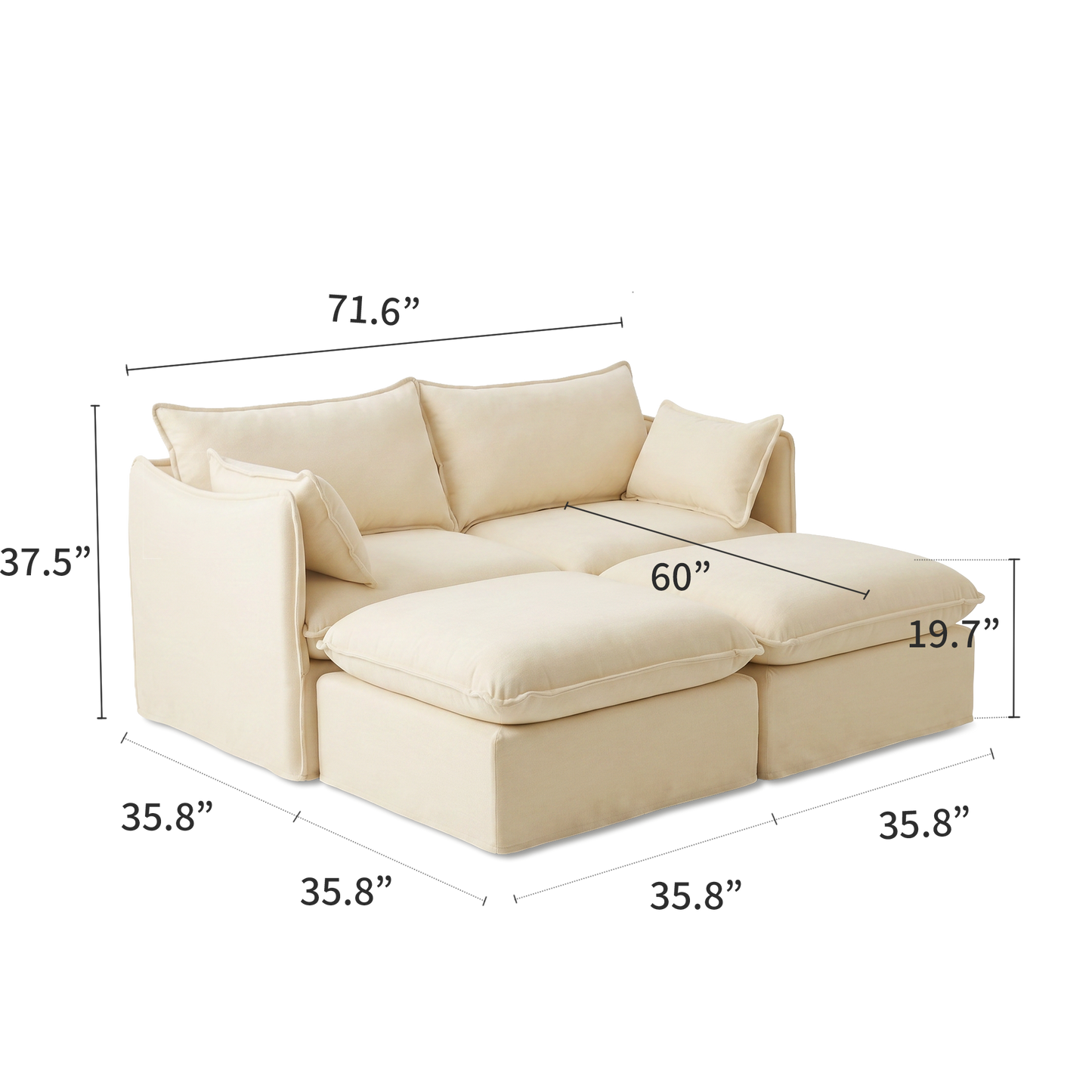 Anchor Loveseat Lounge Sofa