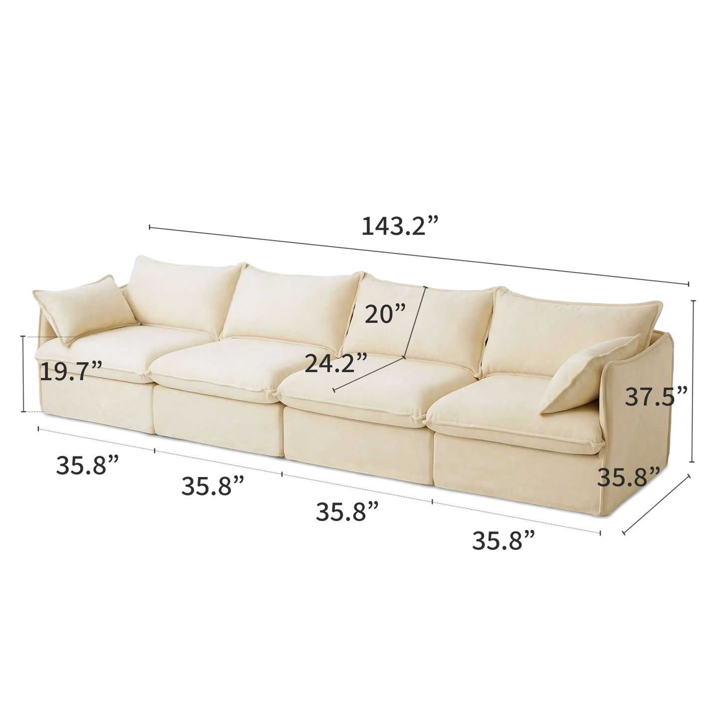 Anchor Family Chaise Sofa Sectional