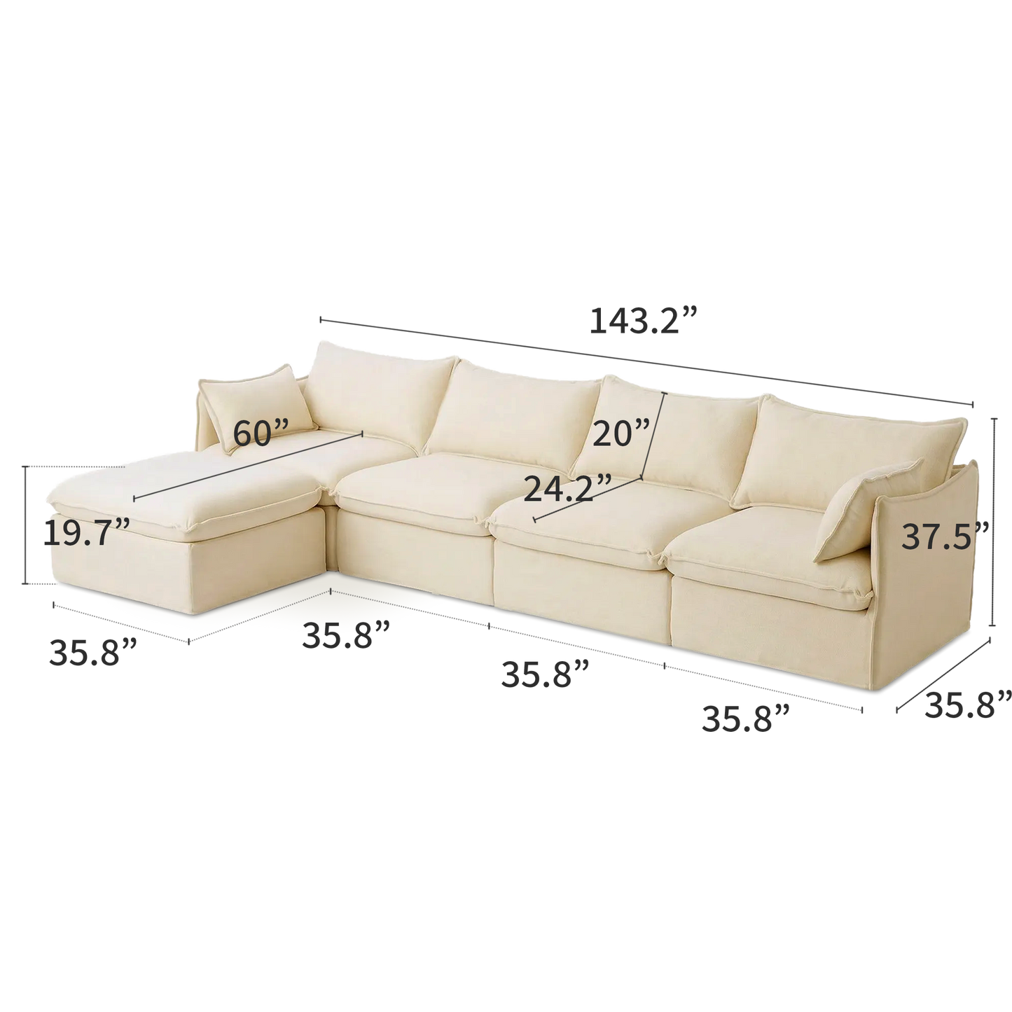 Anchor Family Chaise Sofa Sectional