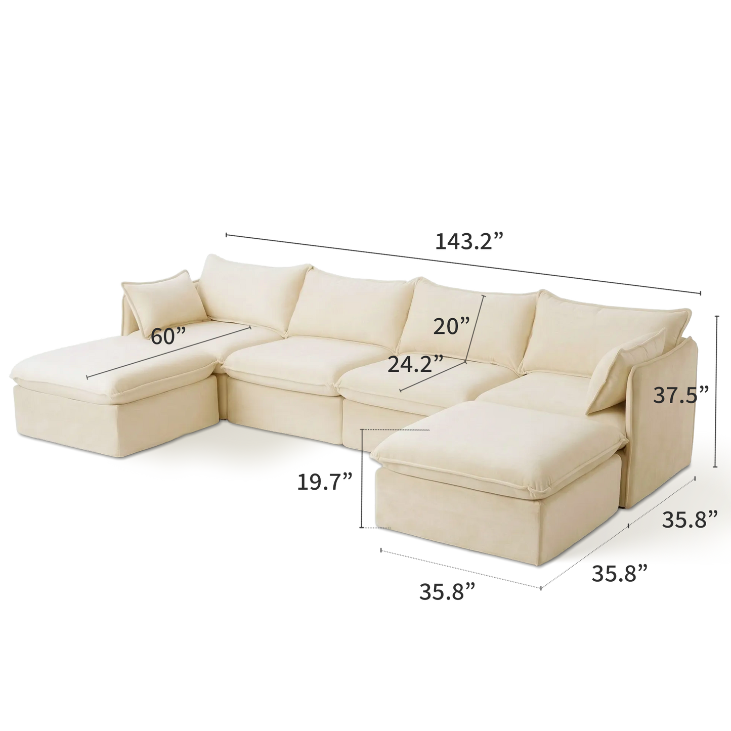 Anchor Family Chaise Sofa Sectional