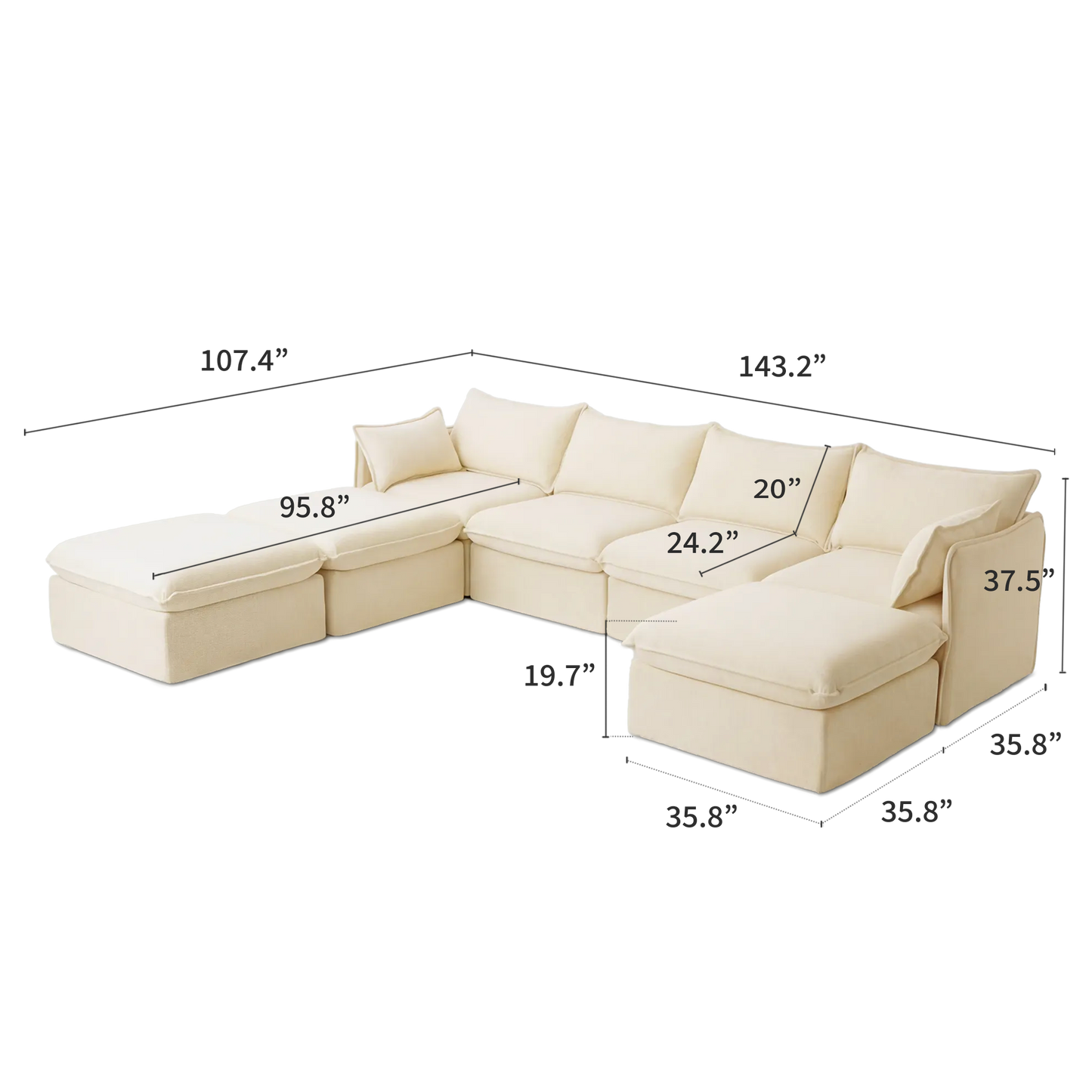 Anchor Family Chaise Sofa Sectional