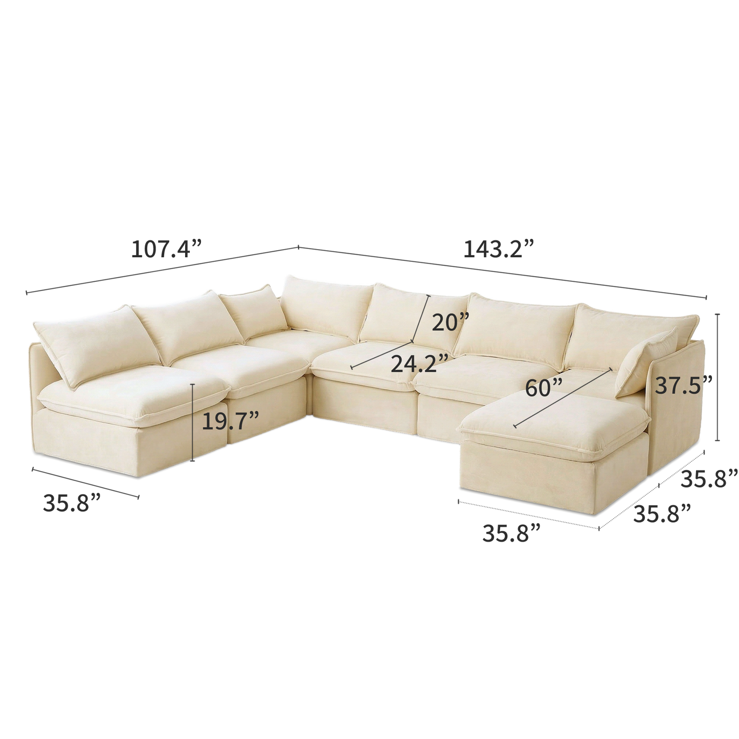 Anchor Nook Chaise Sectional