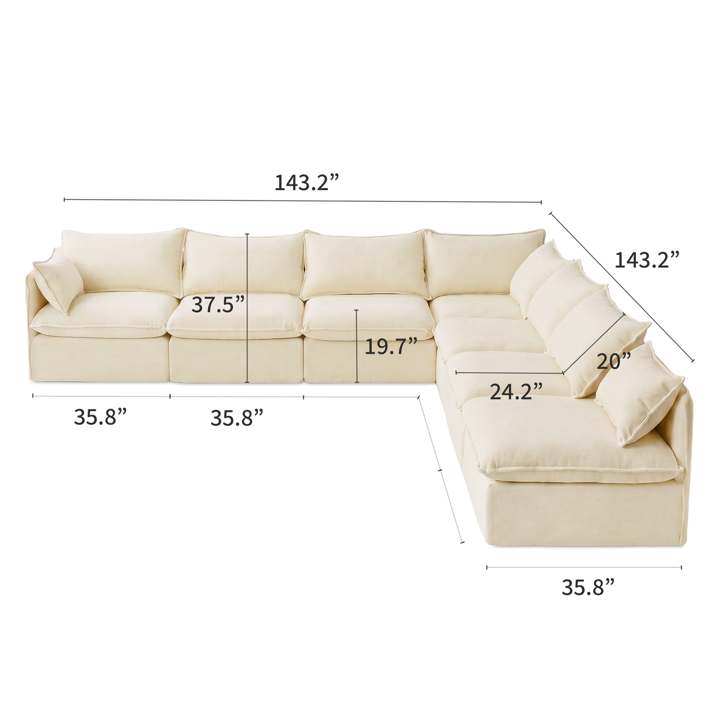 Anchor Hosting Chaise Sectional